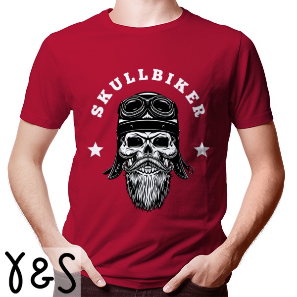 KAOS DISTRO PRIA WANITA PREMIUM original skull biker tengkorak