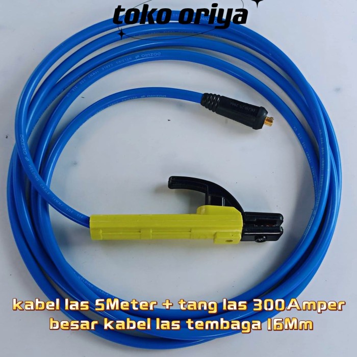 Kabel Las Listrik 5M - Kabel Las - Kabel Las Biru - Kabel Las 16Mm