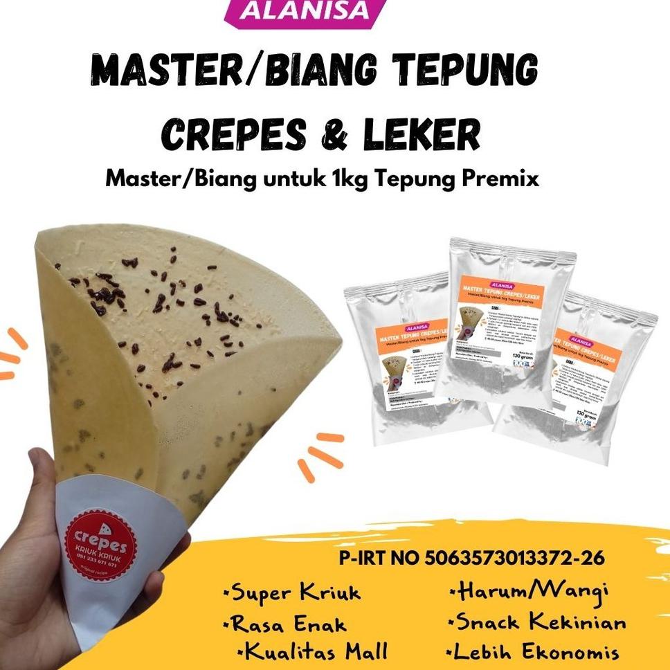 

ポ Promo !!! Master Tepung Crepes utk campuran 1kg Tepung, pembelian min 5pc COD12