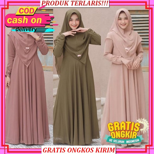 Gamis Brukat Maxy Kaella/Baju Muslim/Gamis Syari/Gamis Kondangan Premium/Brukat Premium/Gamis Pakaia