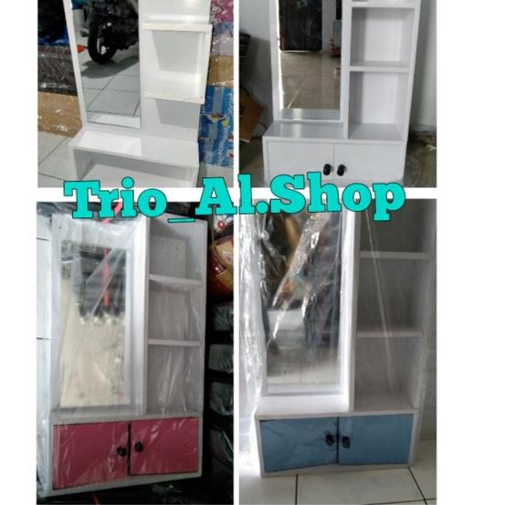 Terpercaya PROMO Kaca Rias Dinding//Meja Rias Minimalis//Cermin Rias Gantung//Rak Kaca Meja Kosmetik