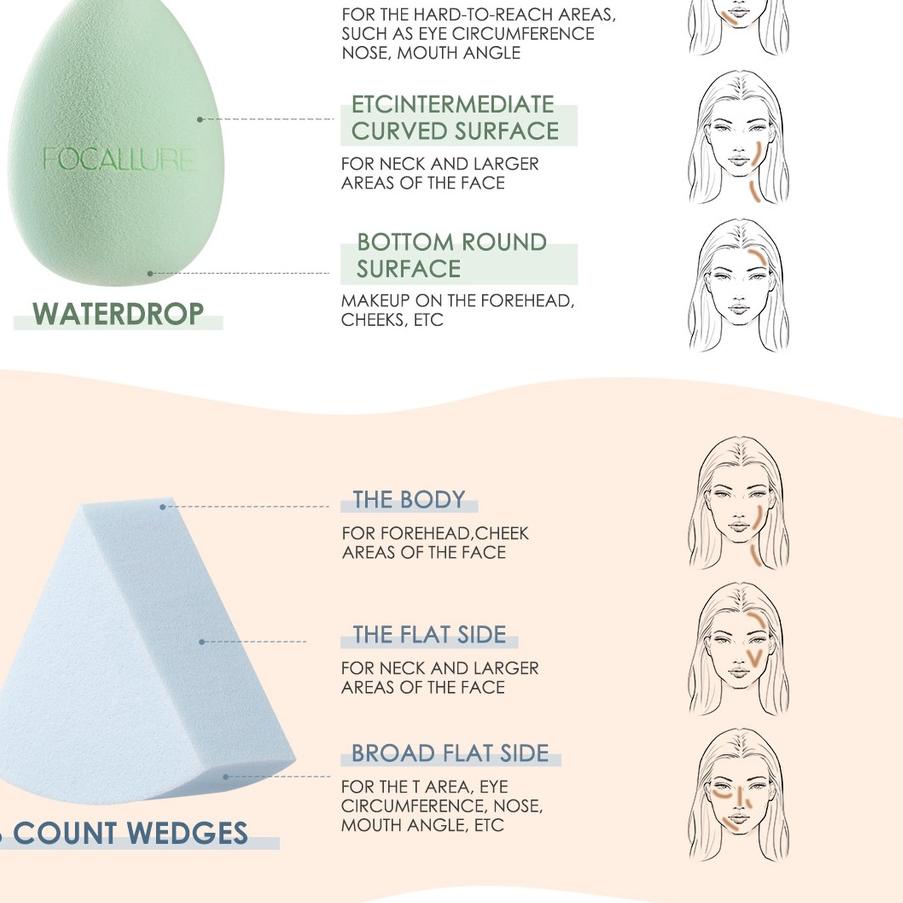 づ Focallure Matchmax Sponge Beauty Blender Focallure Sponge Make Up Beuty Blender Focallure Focallur