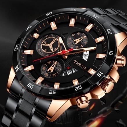 Jam Tangan terbaru BINBOND-C15 Jam Tangan Pria Keren Jam Tangan Pria IMPORT  Anti Air Terbaru 2023 Jam Tangan Pria Tali Kulit Jam Tangan Import Jam Pria Dewasa Jam Pria Murah Promo COD