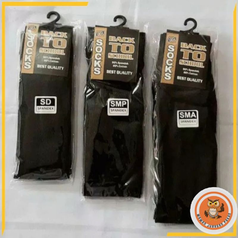 kaos kaki hitam 1 lusin isi 12 pasang SD SMP SMA, kaos kaki sekolah