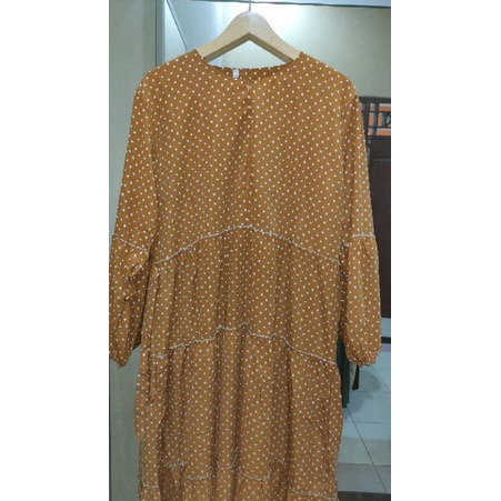 Gamis polkadot wolpiece premium taris Busana