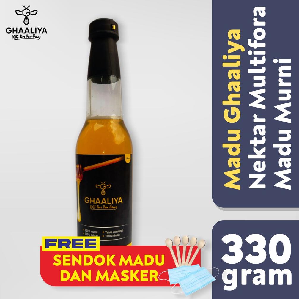 

[BAYAR DITEMPAT] Madu Murni Asli 100% Tanpa Campuran Nusantara - Nektar Bunga Multifora 250ml/330gram