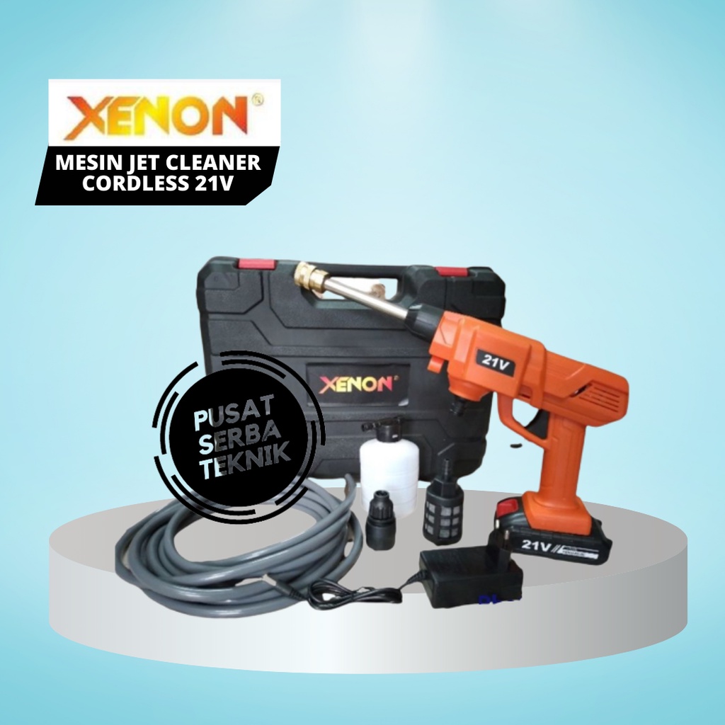 XENON Mesin Jet Cleaner Cordless 21v Jet Cleaner Baterai Mesin Cuci Motor Mobil Ac tanpa kabel