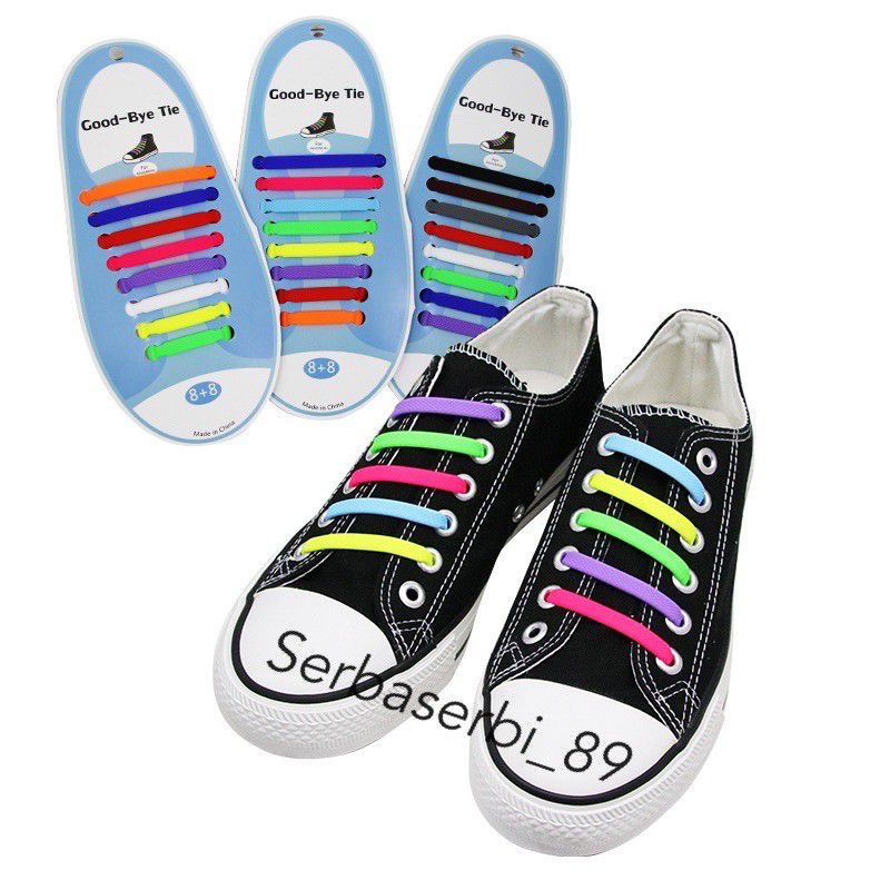 tali sepatu silikon sepatu anak dewasa langsung pasang bisa pakai