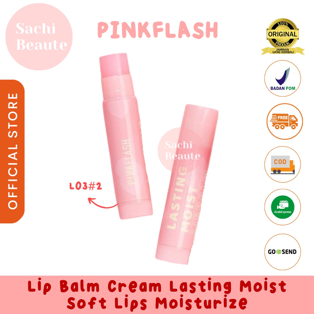 Pinkflash OhMyFresh Natural Cream Lip Balm Pinkflash Lasting Moist Soft Lips Moisturizing Menutrisi Bibir - L03#2