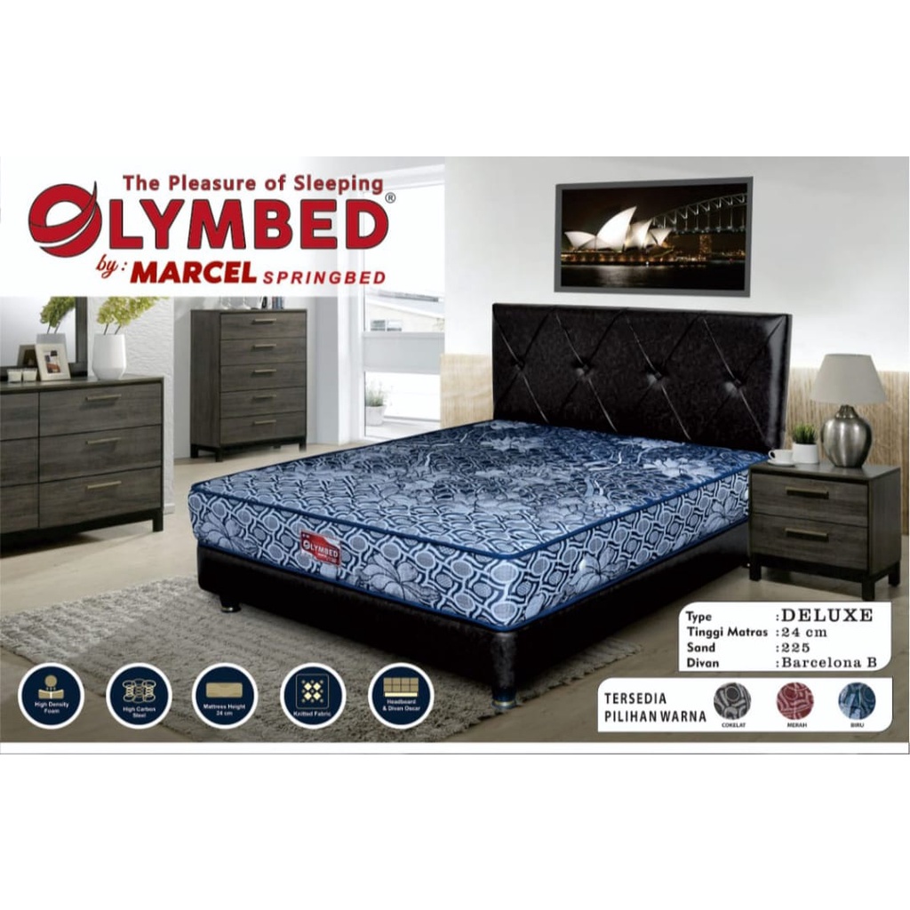 Kasur Plus Divan / Full Set Kasur Divan / Springbed Bigland / Kasur Type Deluxe