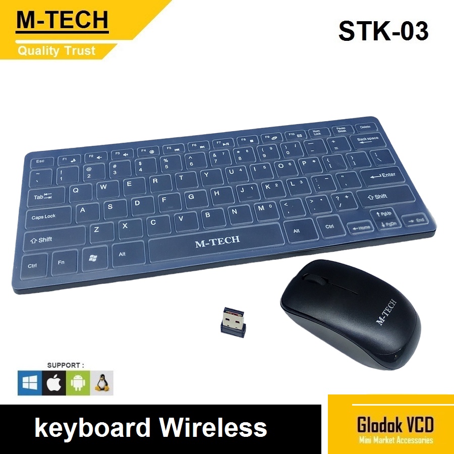 M-Tech Keyboard + Mouse Wireless STK-03