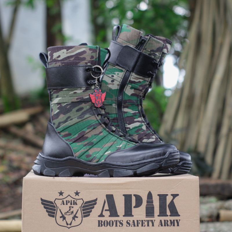 SEPATU PDL LORENG MALVINAS TERBARU BAHAN KULIT SAPI ASLI MERK APIK SEPATU PDL DINAS LAPANGAN TNI POLRI SECURITY SATPAM