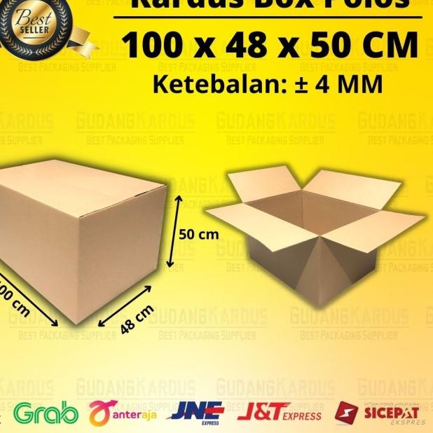 

♚♚ Kardus Karton Box 100x48x50 CM Kotak Dus Packing Pindahan Jumbo Polos