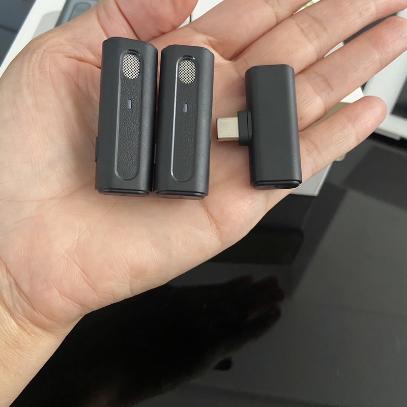 microphone wireless clip on 2 mic android type c - m9 k2
