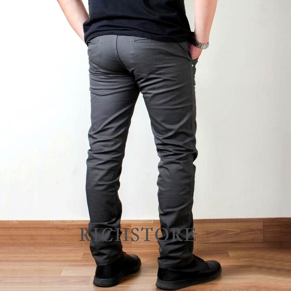 CELANA PANJANG CHINOS PRIA BAHAN SWED STREET MELAR NGARET ORIGINAL BRAND