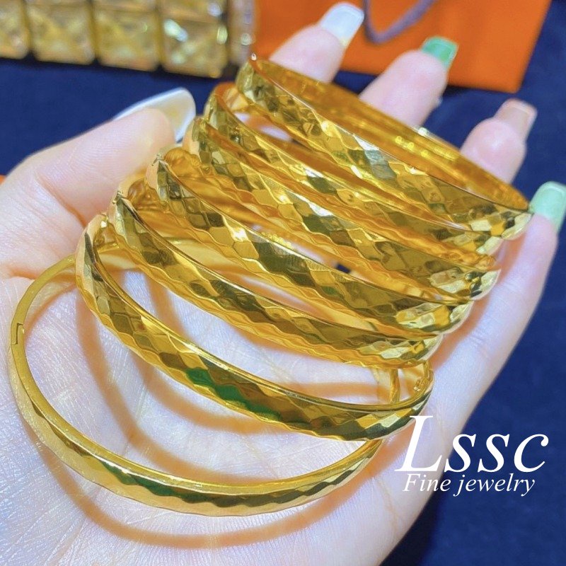 Gelang Titanium Wanita Anti Karat Permata Emas 18K Mewah Cantik Terbaru 2022 Aksesoris Fashion Korea