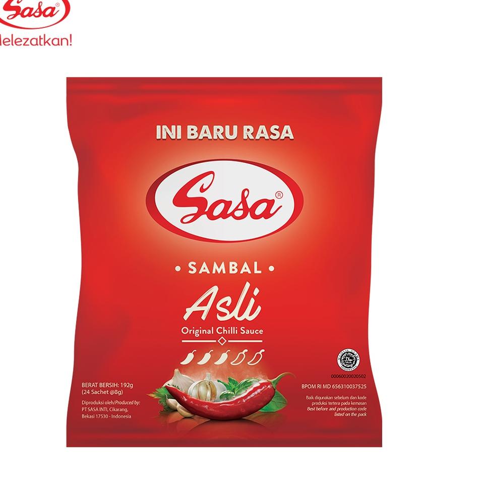 

⌅ Sasa Sambal Asli Sachet 8gr x 24 ☇