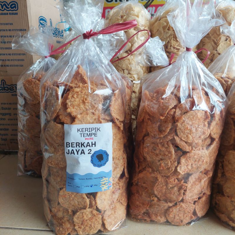 KRIPIK TEMPE BANDUNG DAUN JERUK 500g / TEMPE BANDUNG PEDAS MANIS / TEMPE BANDUNG ORIGINAL / SNACK KILOAN MURAH / ALMA.SNACK