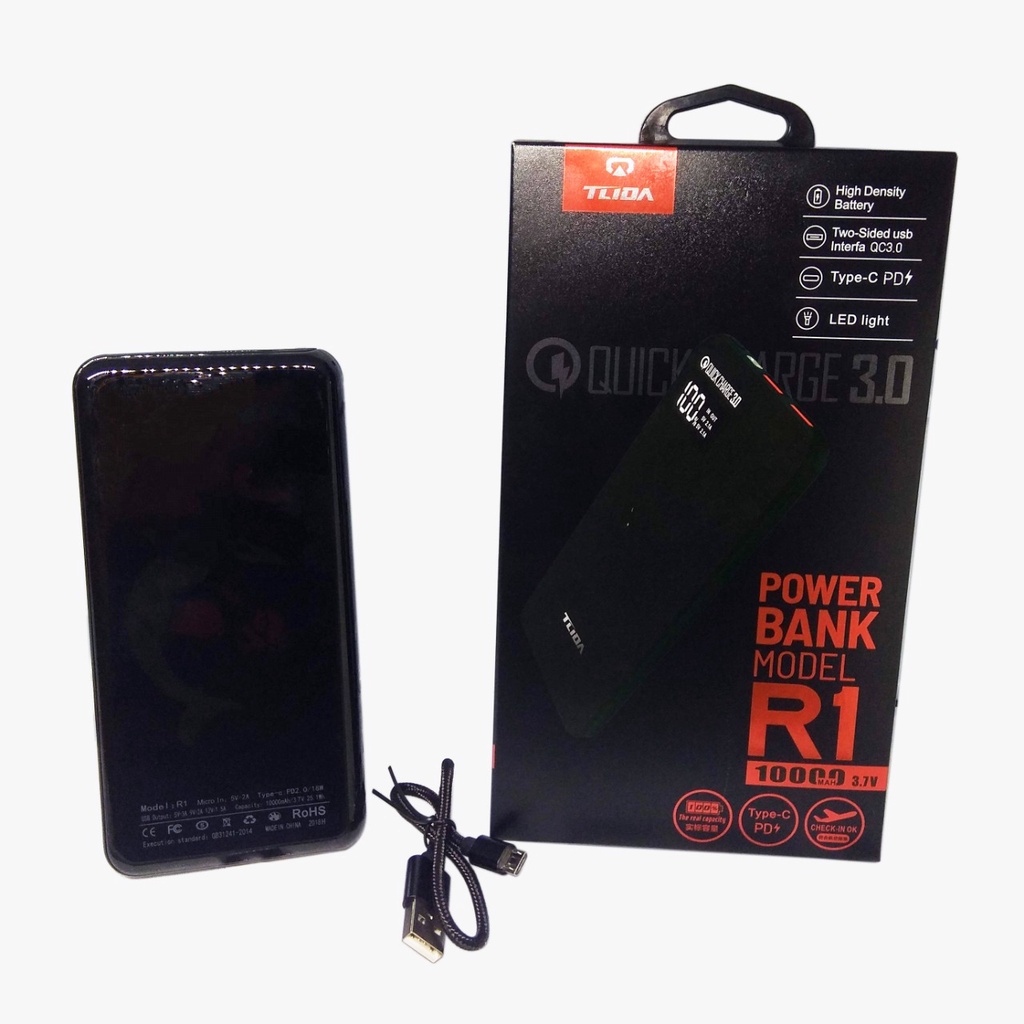 Powerbank 10.000mAh Merk TLIDA R1