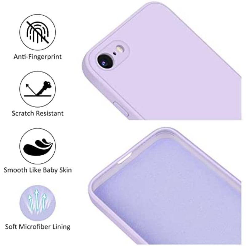 Untuk Iphone6 6s 78 Plus SE 2020 2022 Silikon Shockproof Bumper Cover Dengan Lapisan Microfiber Untuk iPhone X XS Max XR