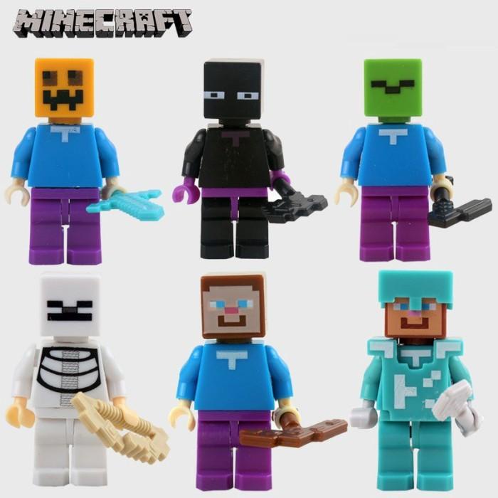 Minecraft Figure Set/Minecraft Cake Topper/Mainan Minecraft/Minecraft