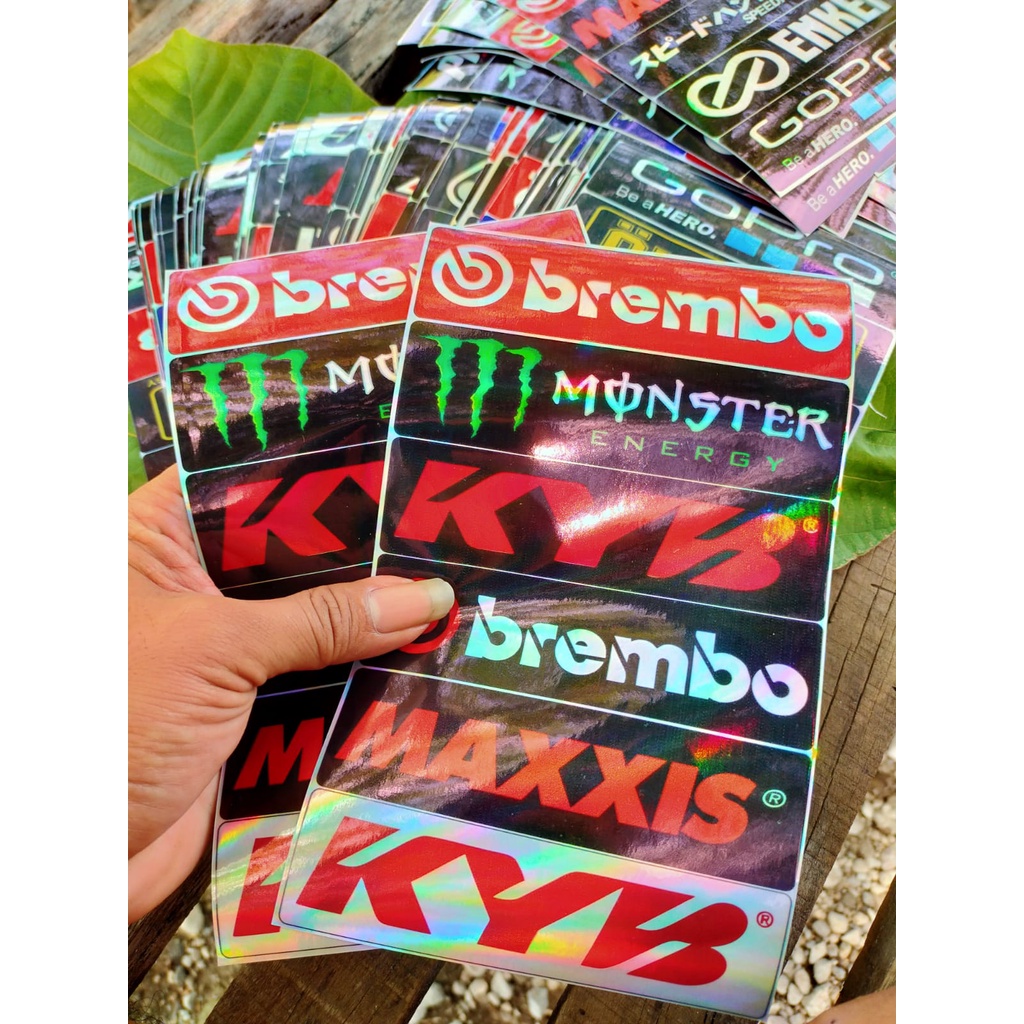 stiker pack racing hologram stiker helm stiker motor stiker mobil