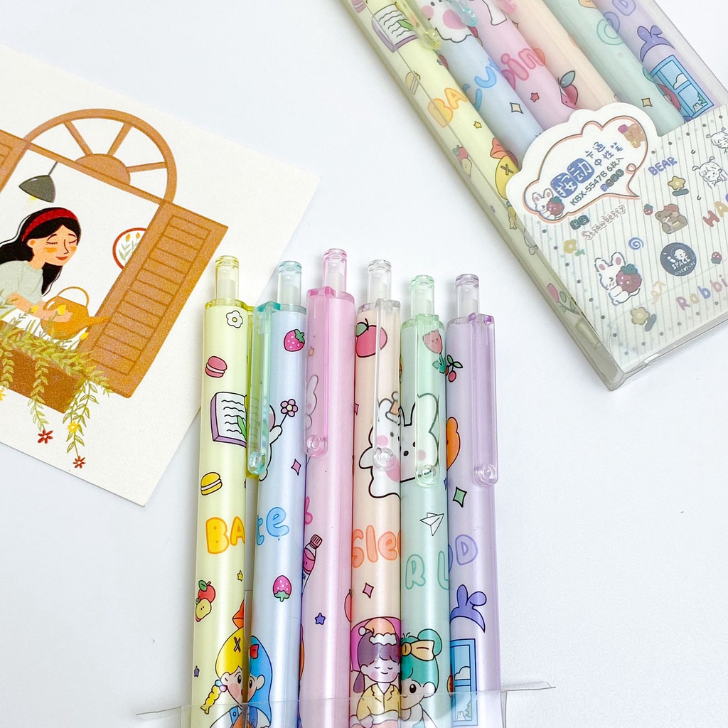 

GROSIRAN 6 PCS PULPEN ERASABLE TINTA BIRU CETEK MEKANIK GAMBAR KARTUN WANITA CUTE UNIK LUCU FANCY BOLPEN PENA PEN GROSIR TERMURAH BISA COD