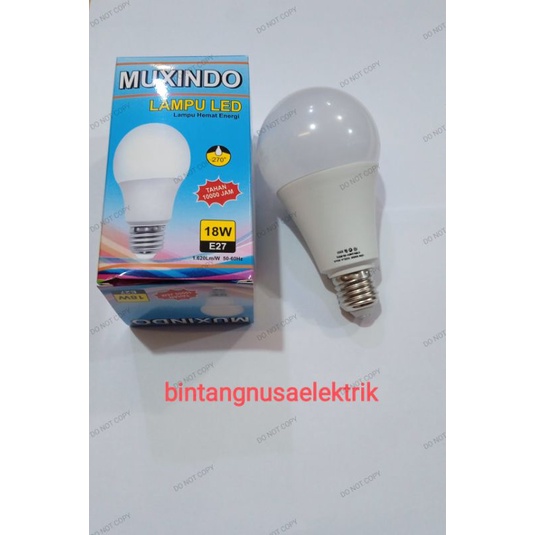 Muxindo Lampu LED Bulb Hemat Energi Murah/ Lampu Dop LED Bulb Hemat Energi Murah/ Lampu Pijar LED Bulb Hemat Energi Murah