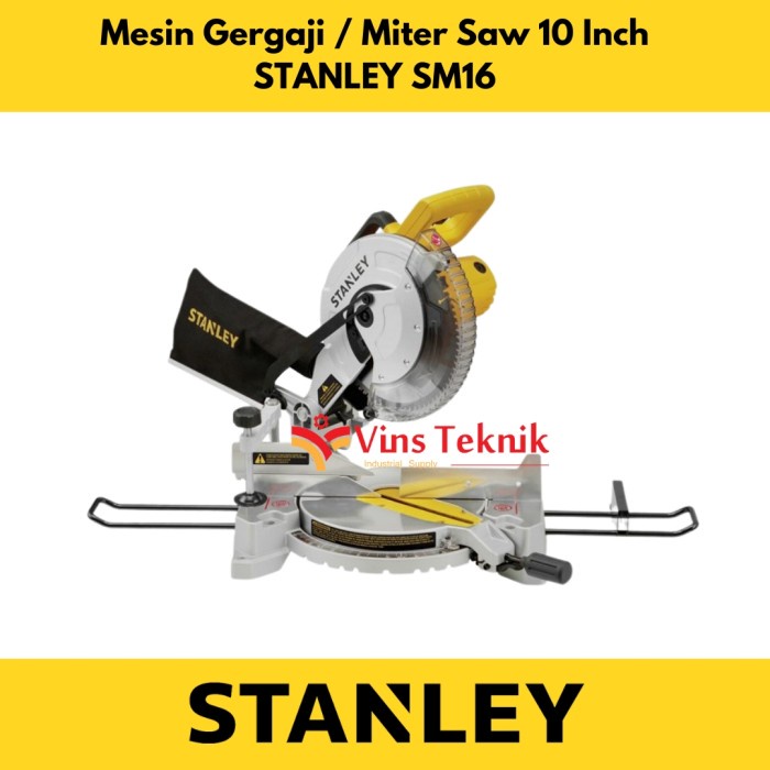 Mesin Miter Saw 10 Inch Stanley Coumpund Miter Saw