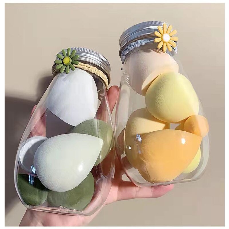 6pcs Blender Makeup Kosmetik Puff Makeup Sponge Dengan Kotak Penyimpanan Foundation Bedak Sponge Alat Kecantikan Make Up