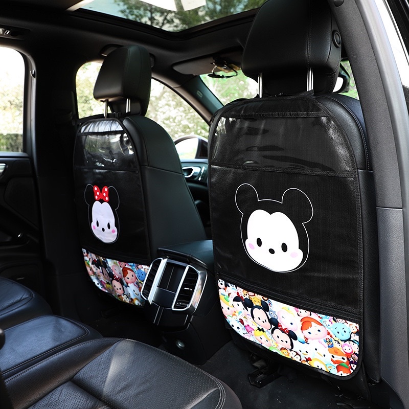 barang mobil Anti Kick Mat Omextra Back Seat Cover Pelindung Tendangan Jok Mobil PU Anti Kick Mat Omextra Back Seat Cover Pelindung Tendangan Jok Mobil PU mickey minnie