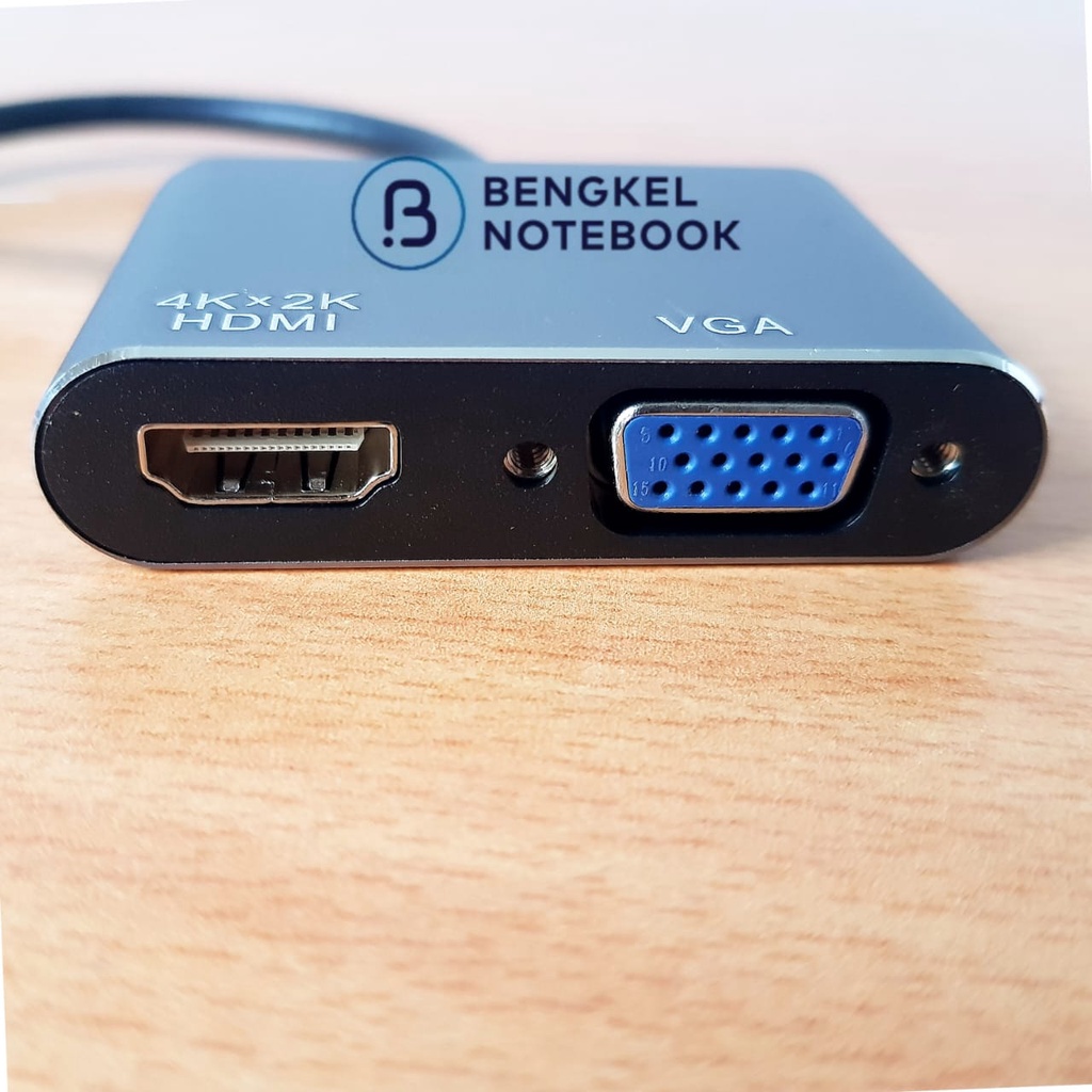Converter USB Type C to HDMI VGA  Adapter 2in1