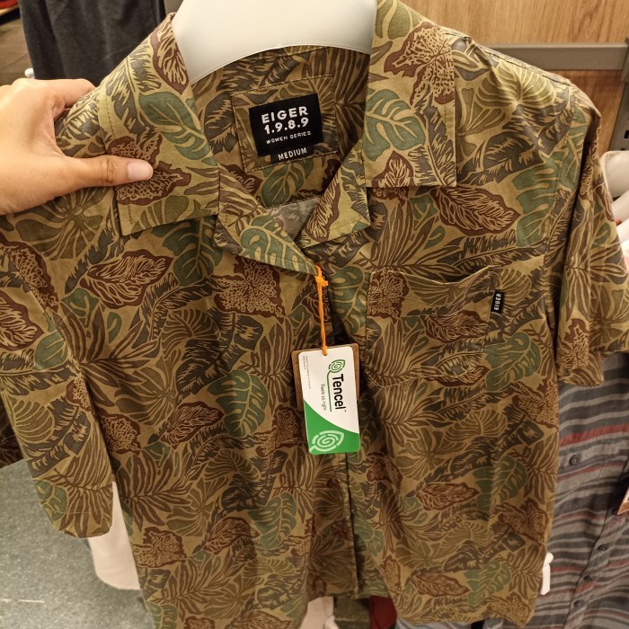 bismillahEIGER Bismillah Kemeja Cewek  VENTURE TROPICAL SHIRT WS 7619 Bdg - Olive, 4XL