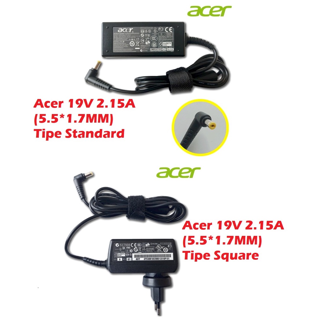 ORIGINAL ADAPTOR ACER 19V 2.15A (5.5x1.7MM) D255 D270 D257 AO722 722 725 756 AO756 AOD756 V5-121 V5-122 V5-132 AO532H d260