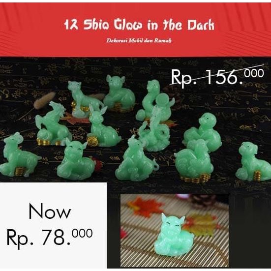

Baru - Dekorasi Mobil Dan Rumah 12 Shio (Glow In The Dark) (Du14) ,.