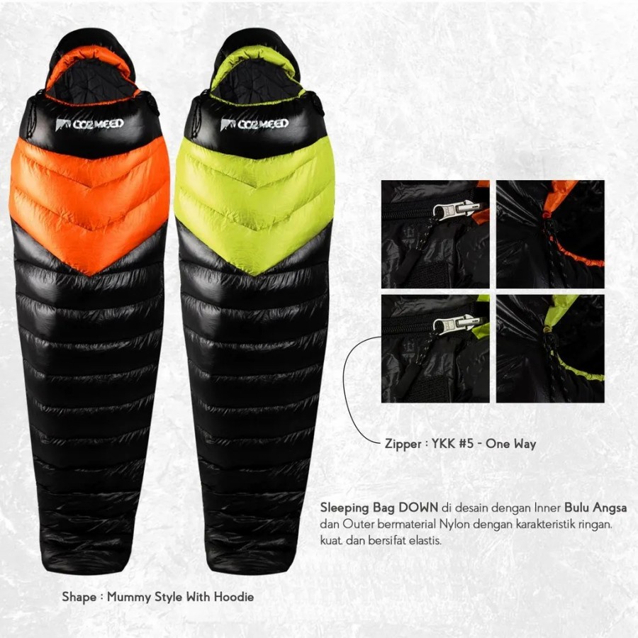 Sleeping Bag bulu angsa Cozmeed Kantong Tidur Hiking SB Matras Gunung