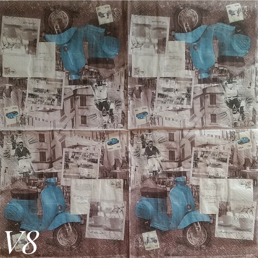 

Napkin Euro Vintage V8/ Tissue Decoupage