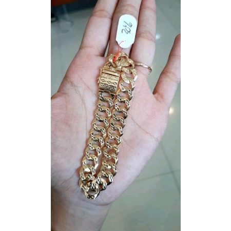 Gelang rantai sisik naga emas asli kadar 300 6k