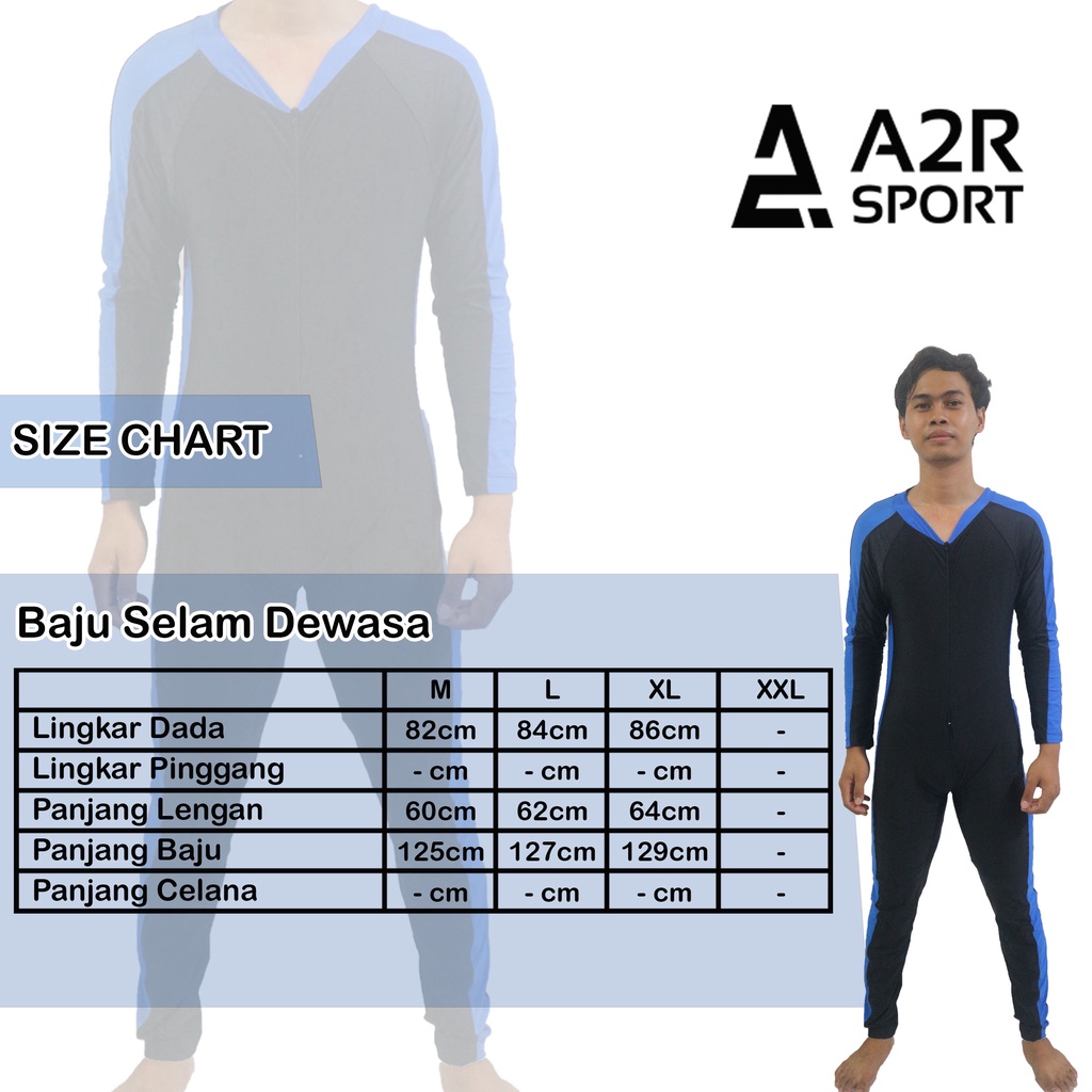 Baju Renang Dewasa Model Diving Lengan Panjang Unisex