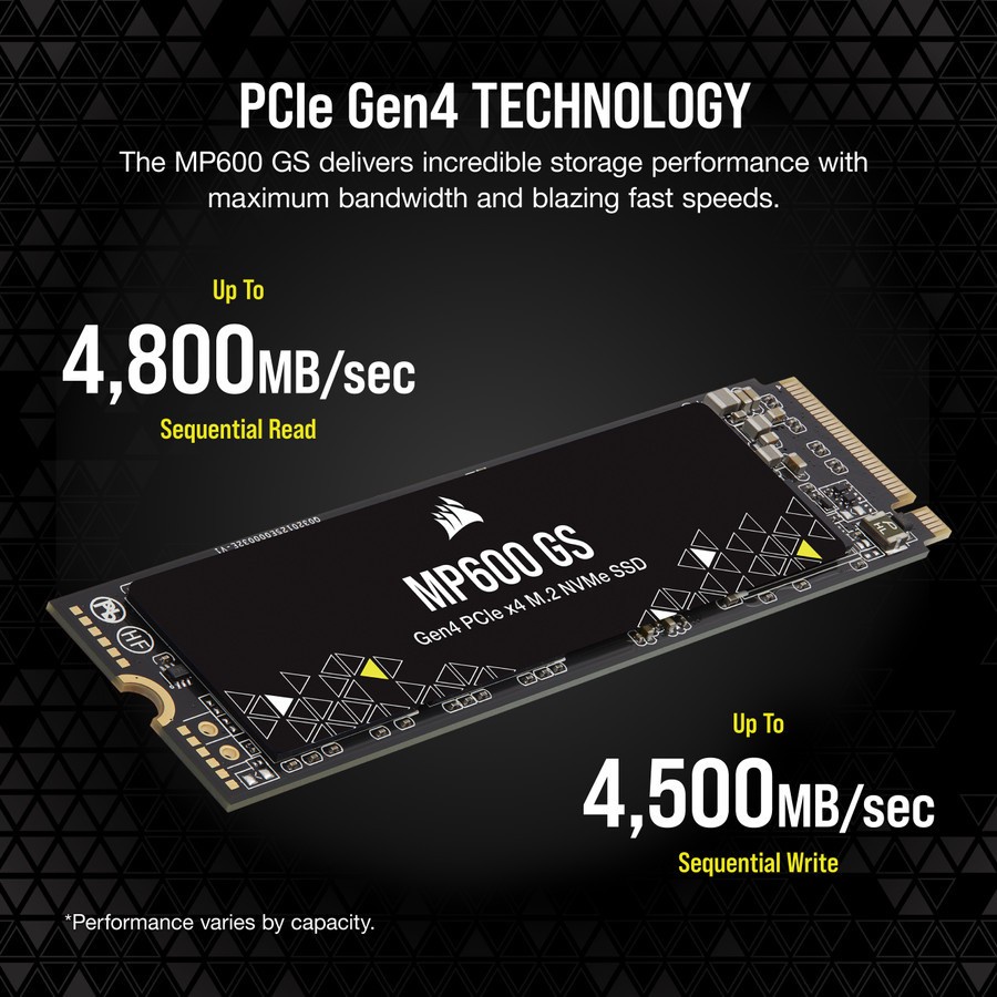 CORSAIR MP600 GS 1TB PCIe 4.0 (Gen 4) x4 NVMe M.2 SSD