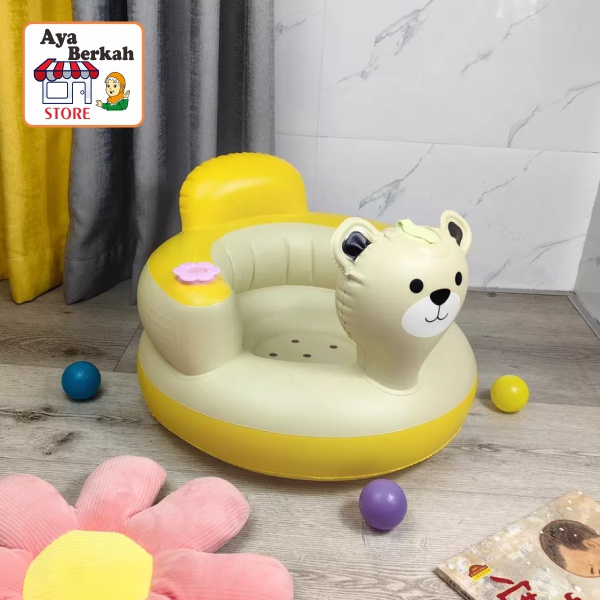 Sofa kursi tempat duduk bayi model beruang untuk belajar duduk Seat baby chair bear kursi makan bayi tanpa musik