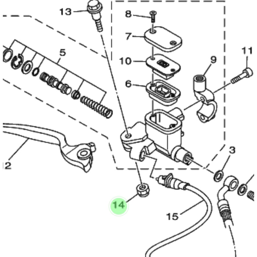 MUR HANDEL REM CAKRAM DEPAN YAMAHA JUPITER Z 110 2003-2009 BURHAN ORIGINAL YAMAHA