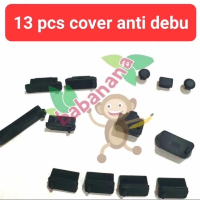 13pcs dust proof cover laptop penutup port notebook anti debu kotoran