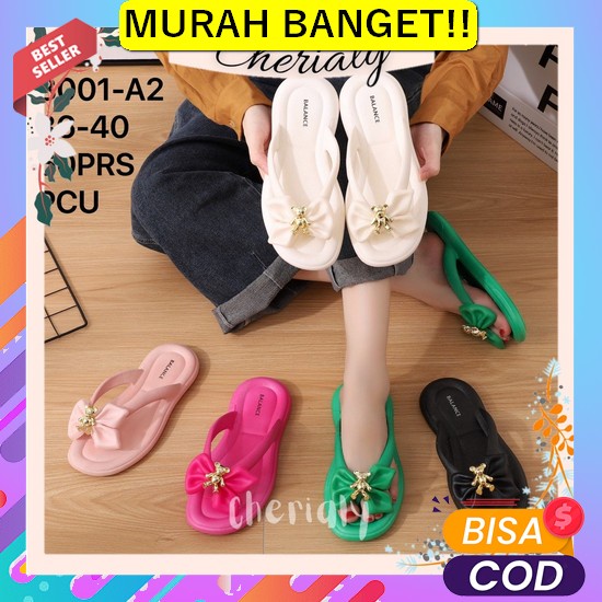 Sandal Baim Fuji Wanita Import Balance E8067 Jibbitz Karakter Rantai B Pvc Sandal Jepit Wanita Karet