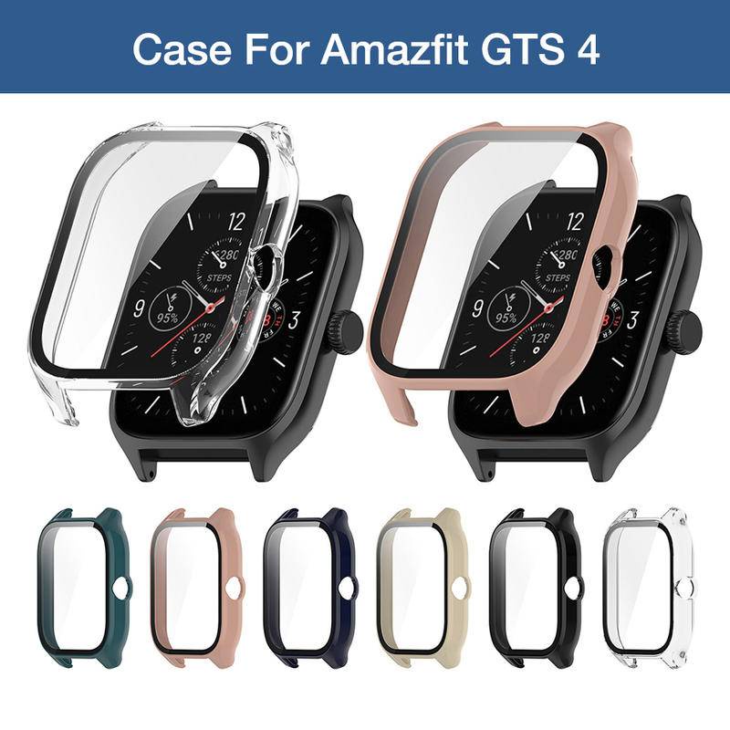 Casing Pelindung Layar Untuk Huami Amazfit GTS4 GTS2 Mini GTS3 Full Coverage Bumper Protection+9H Premium Tempered Glass Case Cover Untuk Huami Amazfit GTR3 Pro GTR4 BIP3 Pro