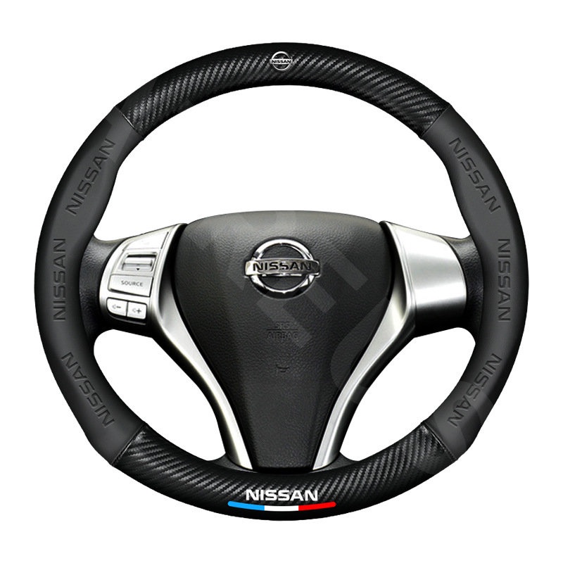 Sarung Setir Mobil NISSAN Untuk Maret Juke Skyline Terrano Gtr Livina Serena Xtrail t31 t30 Auto Steering Wheel Cover Pelindung Kemudi Interior Mobil Logo Printing 3D