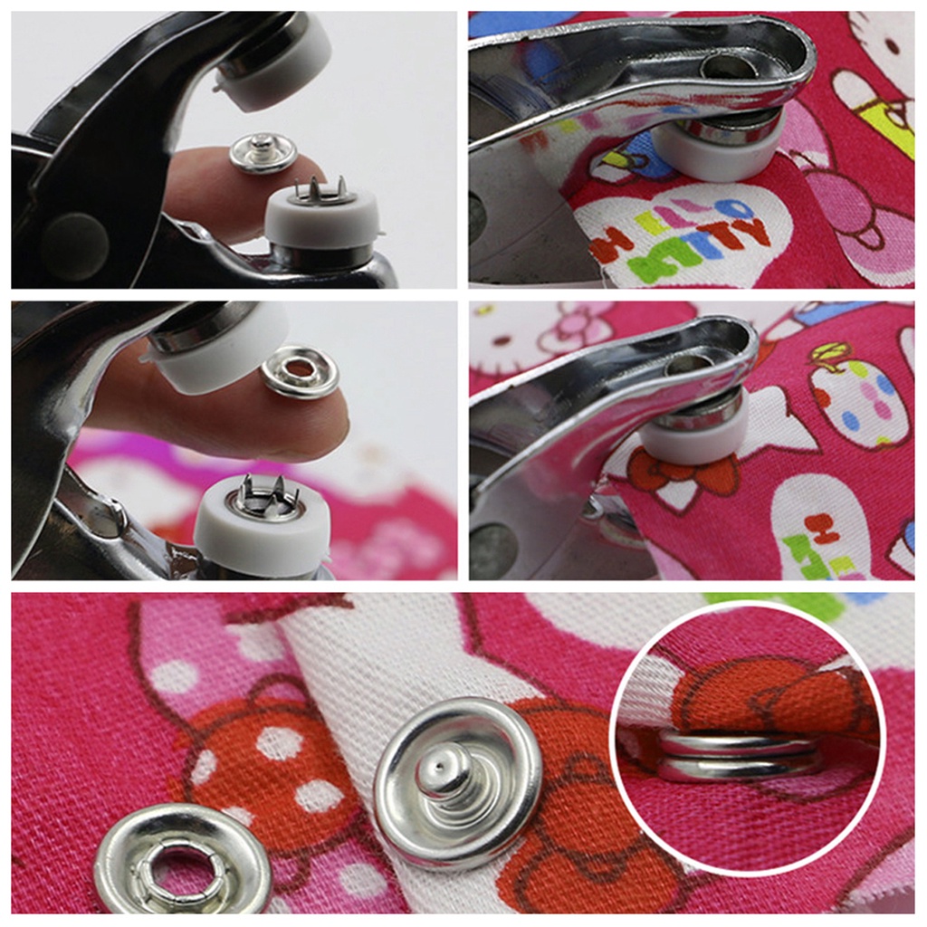 【100pcs 10 Warna】Alat Instalasi Kancing/Alat Press Kancing Jepret/Button Installation Tool/Alat Press Tangan Kancing Manual