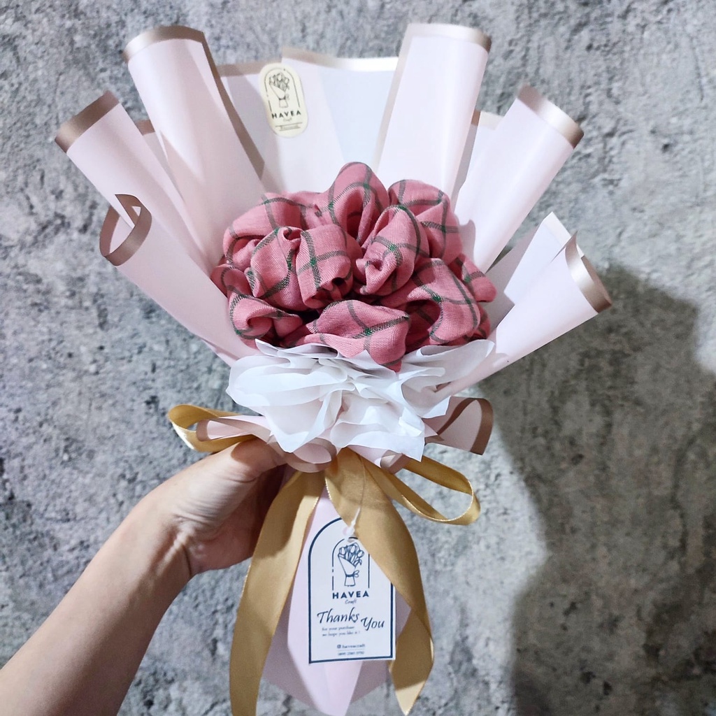 [FREE KARTU UCAPAN] Buket Kerudung Hijab Syar'i Kado Hadiah Sidang Ulang tahun Wisuda graduation Wed