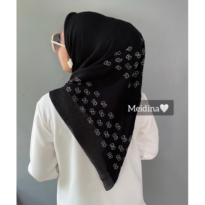 hijab segi empat payet pres mewah