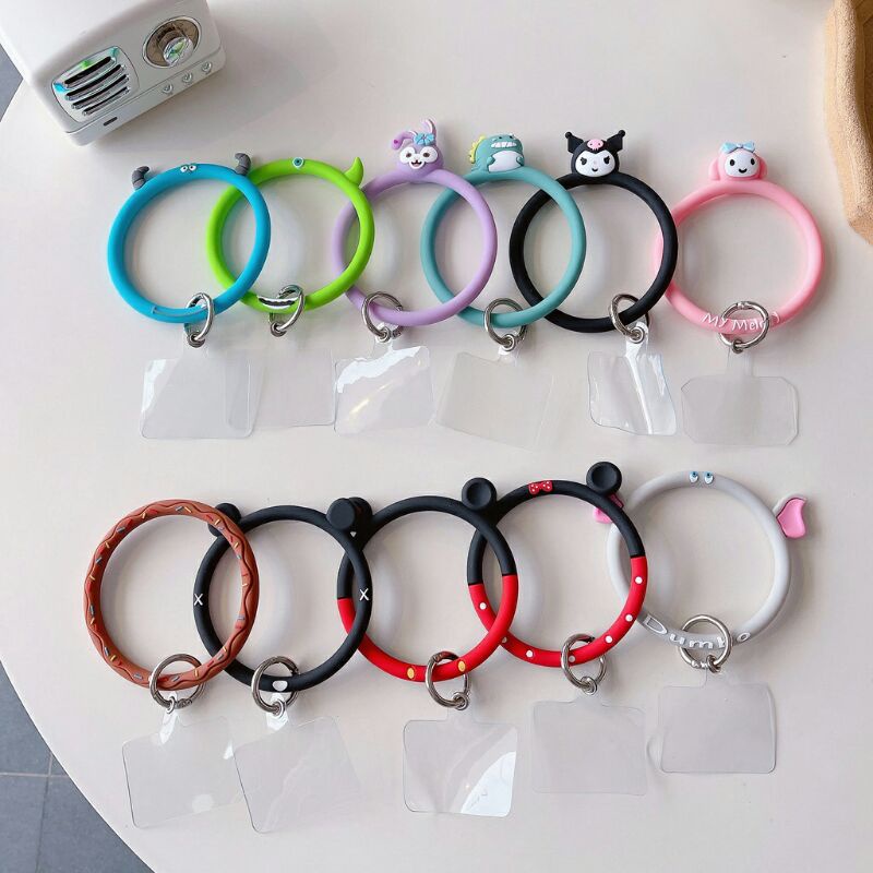 GELANG HANDPHONE SILIKON KARAKTER / GANTUNGAN TANGAN HANDPHONE SILIKON